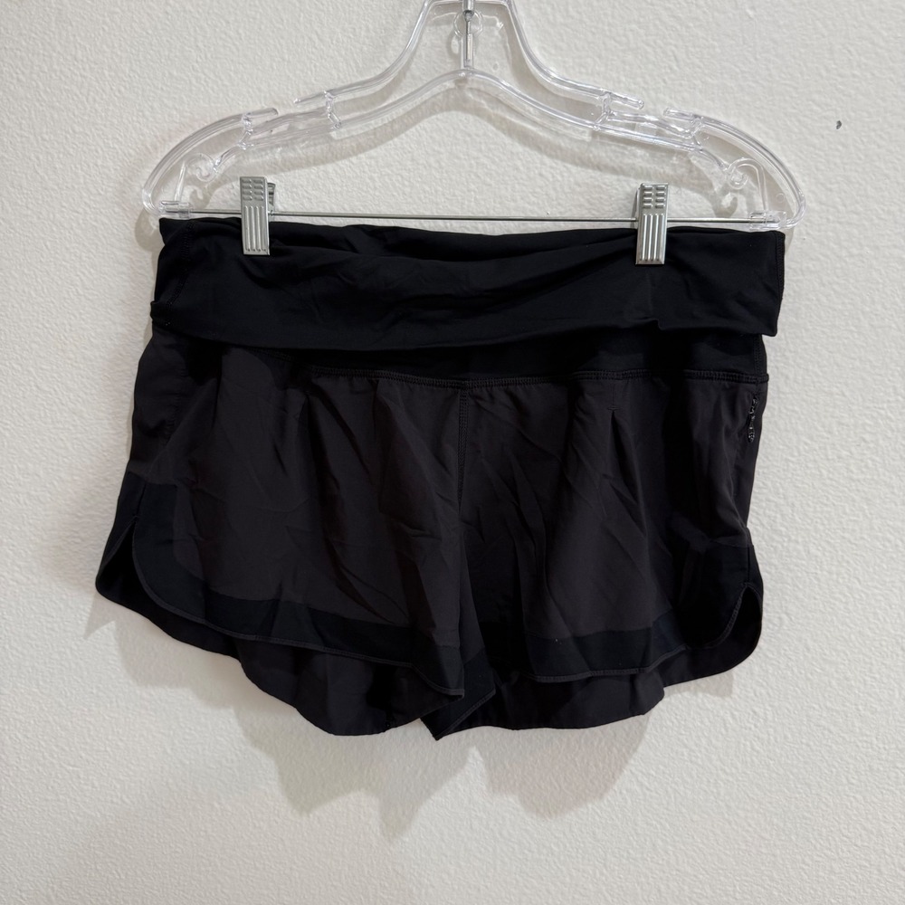 Lululemon Run Speed Shorts Black Women Size 8 Activewear Running Gym Workout
